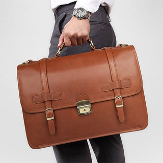 Le Diplomate – Porte-Documents en Cuir Style Britannique